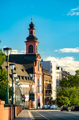 Poster - Church across the Old Bridge in Frankfurt, Germany