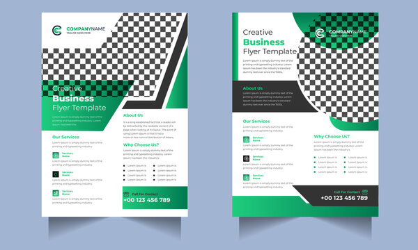 Corporate Business flyer template vector design, Flyer Template Geometric shape used for business poster Graphic design layout, IT Company flyer with blue geometric shapes.