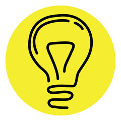 Canvas Print - Energy saving lightbulb, illustration, vector on a white background