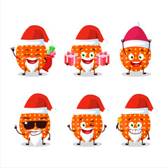 Sticker - Santa Claus emoticons with deep orange easter egg cartoon character