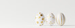 Easter eggs on white background. 3d rendering
