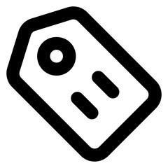 Canvas Print - an icon design of commerce tag, glyph editable vector