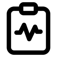 Poster - Cardiac report icon of solid style 
