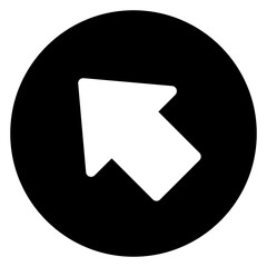 Sticker - 
Modern style icon of left upward arrow 

