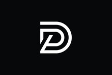 DP Logo Letter Design On Luxury Background. PD Logo Monogram Initials Letter Concept. DP Icon Logo Design. PD Elegant And Professional Letter Icon Design On Black Background. D P PD DP