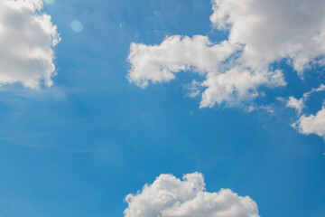 blue sky thick rain clouds, beautiful landscape with clouds.