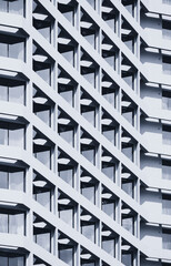 Fototapete - Window pattern facade Architecture details hotel building