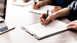 © yurolaitsalbert - close up. working group works with marketing schedules.