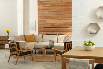 Canvas Print - Stylish sofa in living room. Interior design