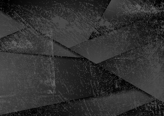  Black grunge geometric corporate abstract background. Vector illustration