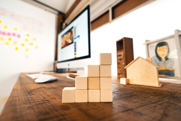 Poster - Business concept growth process On the desk