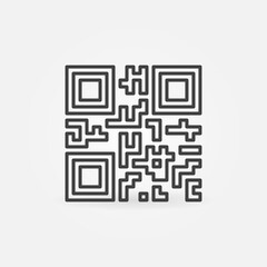 Poster - QR - Quick Response Code vector concept linear icon
