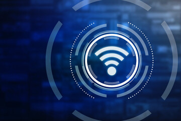 Poster - 2d illustration WiFi symbol sign
