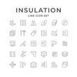 © motorama - Set line icons of insulation isolated on white