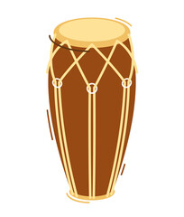 Poster - Tabla musical instrument vector flat illustration isolated over white background, drum and percussion.