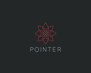 Aufkleber - Linear Pointer Arrows Logo Design. Rise company logotype.