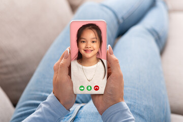 Mobile app for online communication and video conference at home with family