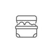 © ady sanjaya - opened treasure chest outline icon linear style sign for mobile concept and web design pirates