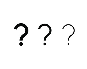 Poster - Question mark vector icon. Helpdesk and service sign. Web help and Q&A symbol. Riddle logo. Isolated on white background.