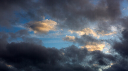 Wall Mural - Nature background with gray colorful sky.