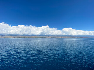 clouds over the sea on a summer day