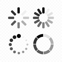 Sticker - Loading icons. Load. load vector icons, isolated. Loading vector icon. Vector illustration