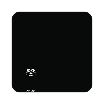 cat frame on white background	