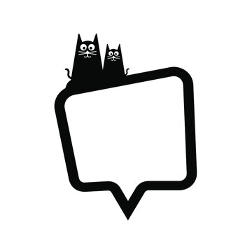 cat frame on white background	