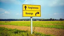 Street Sign To Forgiveness Versus Revenge