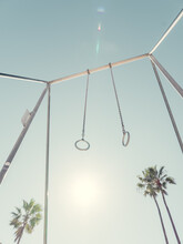 Gymnastic Rings At Venice Beach In Los Angeles