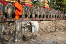 Buddhist Temple (wat Manorom) In Luang Prabang (laos)
