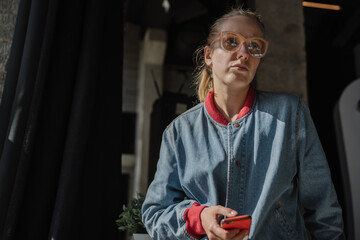 Modern Woman Using Phone