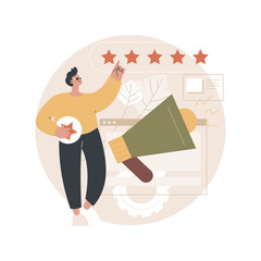 Poster - reputation management abstract concept vector illustration.