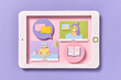 © Yaroslav Danylchenko/Stocksy - Paper handmade screen with online video study chat.