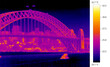 © Adam Sébire/Stocksy - Urban heat island, thermographic thermal imaging of harbor in Sydney, Australia