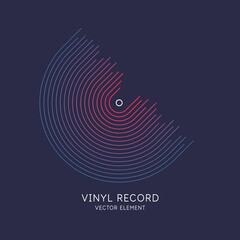 Poster - Poster of the Vinyl record. Vector illustration on dark background
