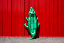 Alligator On A Garage Door