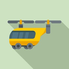 Sticker - Air taxi bus icon, flat style