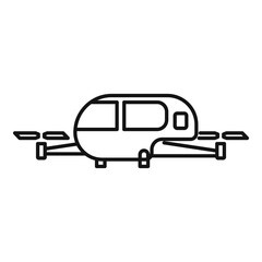 Poster - Technology air taxi icon, outline style