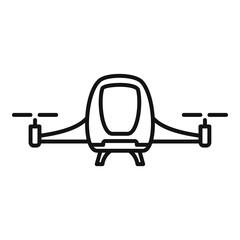 Poster - Traffic air taxi icon, outline style