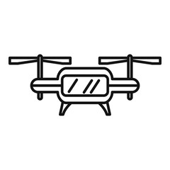 Poster - Delivery unmanned taxi icon, outline style