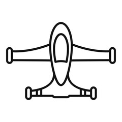 Poster - Plane unmanned taxi icon, outline style