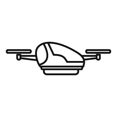 Poster - Innovative drone taxi icon, outline style