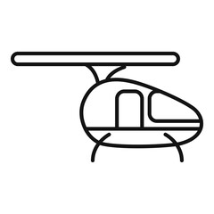 Poster - Self driving air taxi icon, outline style