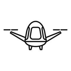Poster - smart air taxi icon, outline style