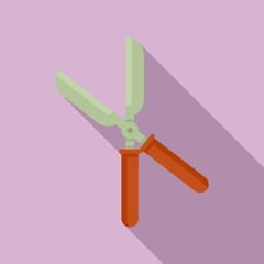 Poster - garden scissors icon, flat style