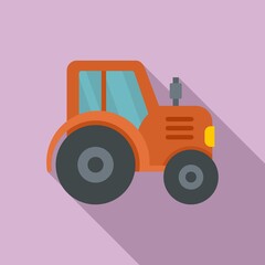 Poster - Farm tractor icon, flat style
