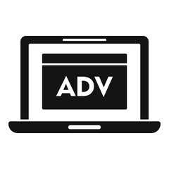 Aufkleber - Laptop affiliate marketing icon, simple style