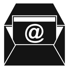 Poster - Marketing info mail icon, simple style
