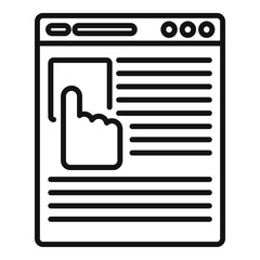 Poster - Online affiliate marketing icon, outline style